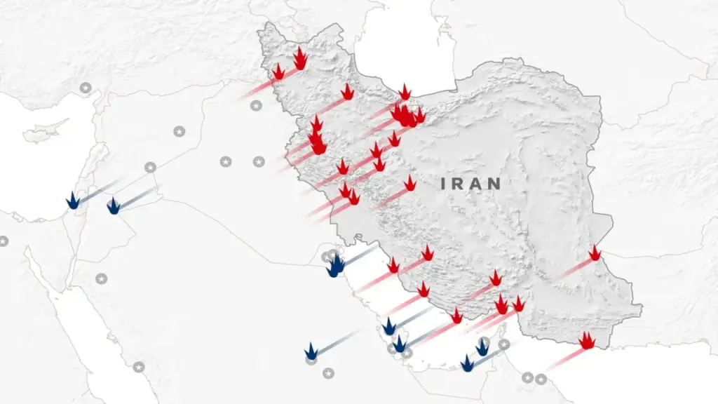 Loạt đòn tập kích qua lại trong chiến sự Iran